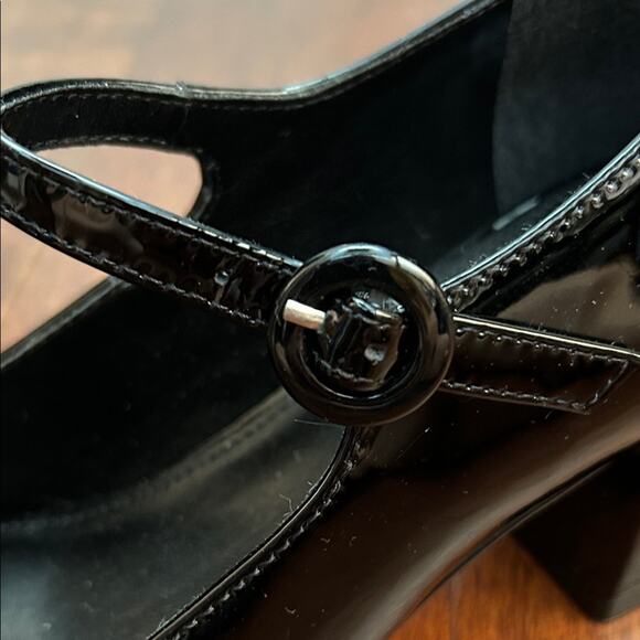Marc Fisher LTD Nessily Mary Jane Pumps, Black Patent Leather, Size 8 - Picture 10 of 16